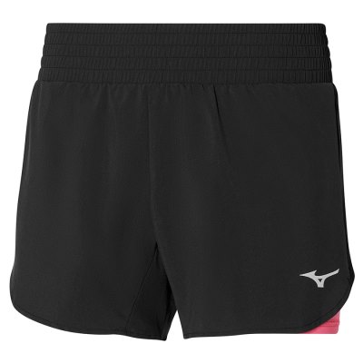 Pantalones Cortos Mizuno 2 IN 1 4.5 Mujer Negros / Coral - Chile M896TGEJCH